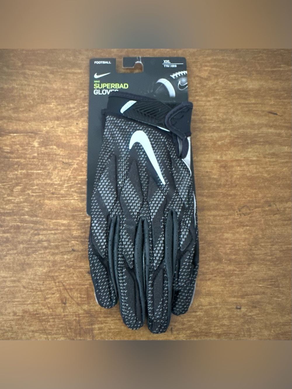 Nike Superbad 4.5 FG NFL Gloves Black/Gray PGF764 Mens Size 2XL NEW